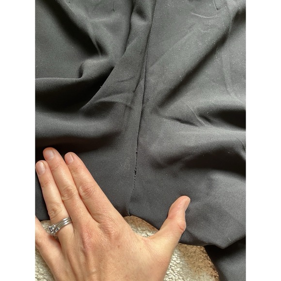 Women's  St John Designer Dress Pants Black Straight Leg  Zipper Size 10 - Picture 5 of 7